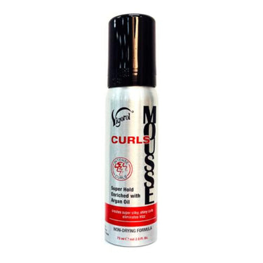 Vigorol Curls Mousse with Argan Oil – Super Hold – 2.5 oz - ANNS BEAUTY SUPPLY